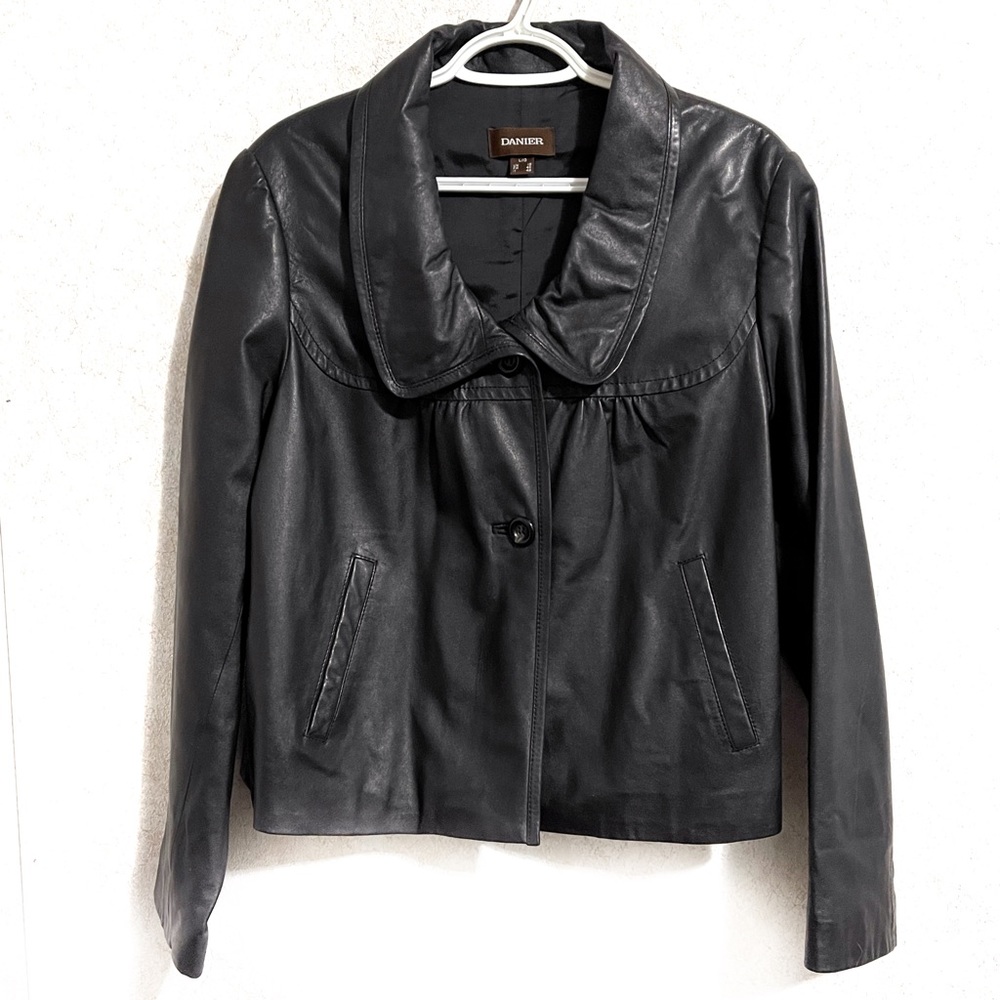 Vintage Danier Leather, short, A-line jacket. - Picture 1 of 5